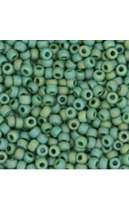 Miyuki rocailles Perlen 11/0 - Opaque glazed frosted turtle green 11-4699